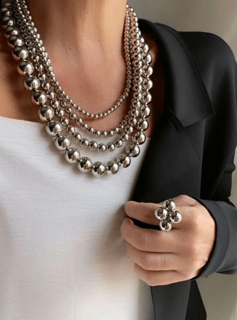 Collar Perlas silver