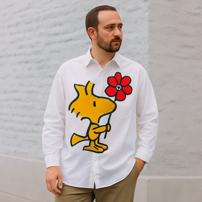 CAMISA CARICATURA Y FLOR