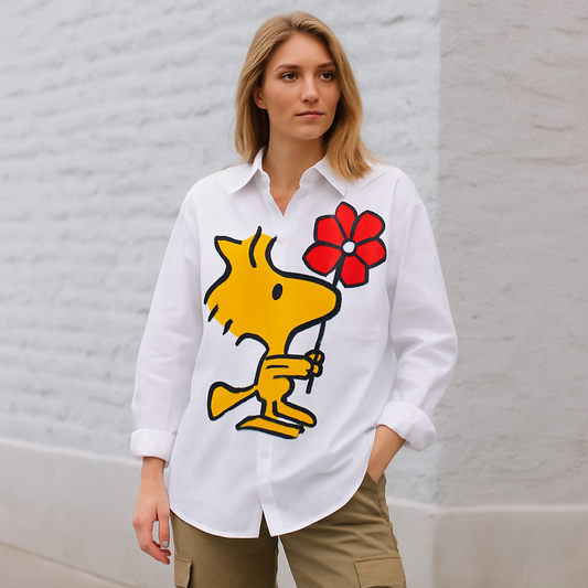 CAMISA CARICATURA Y FLOR