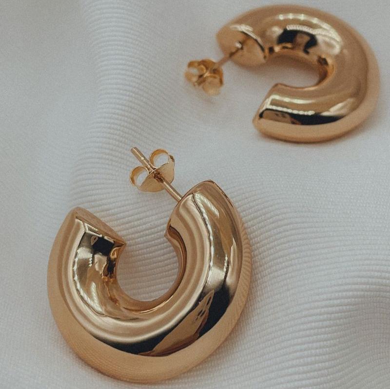 Aretes C Oro Rosa