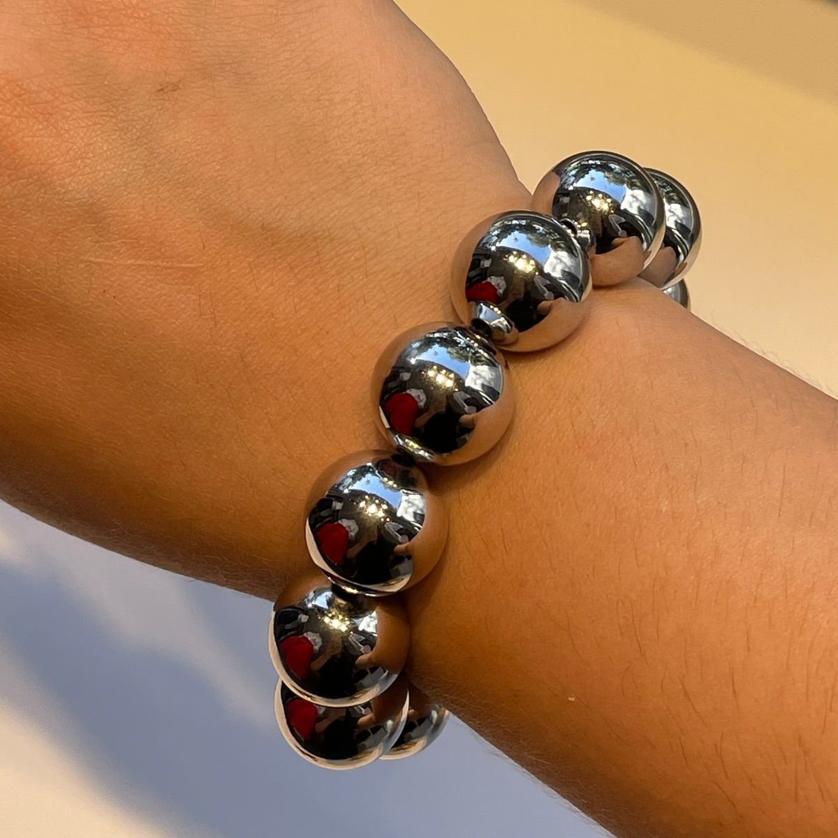 Pulseras perlas plata