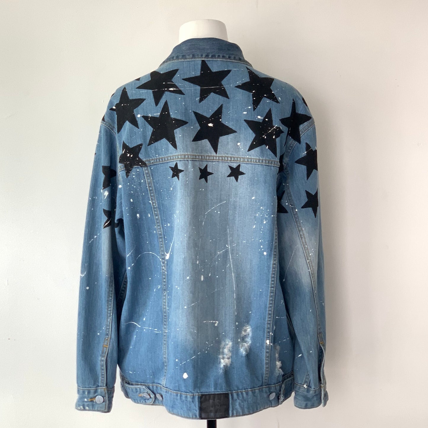 DENIM JACKET BLACK STAR